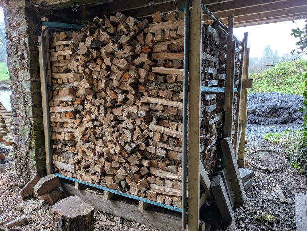 Stacked firewood - undercover in airflow